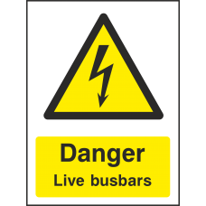 Danger Live Busbars - Portrait